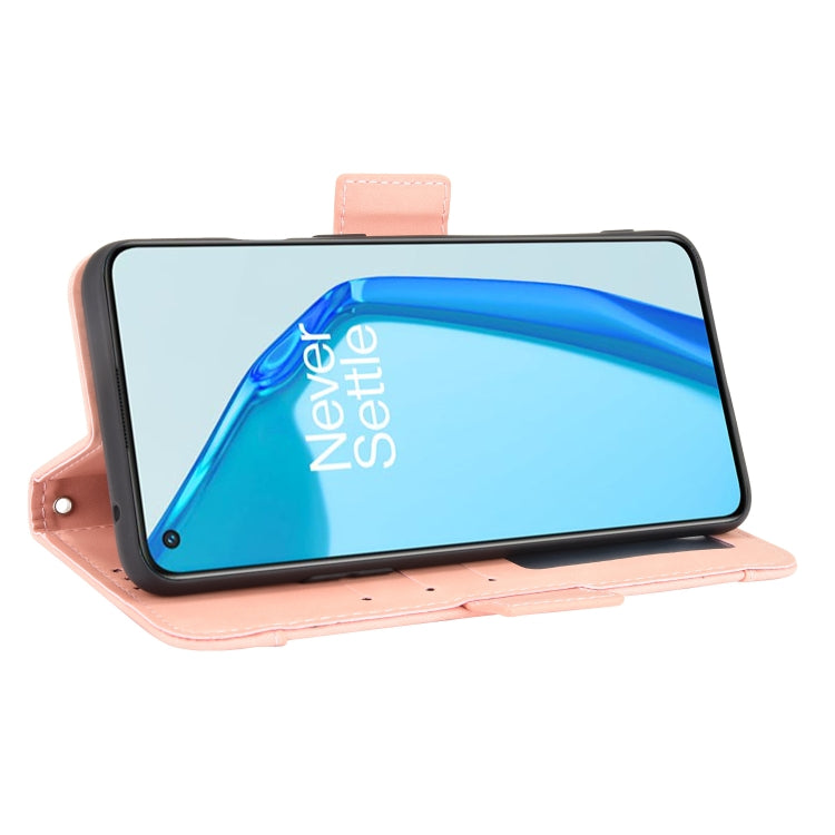 For Oneplus 9R Skin Feel Calf Pattern Horizontal Flip Leather Case with Holder & Card Slots & Photo Frame