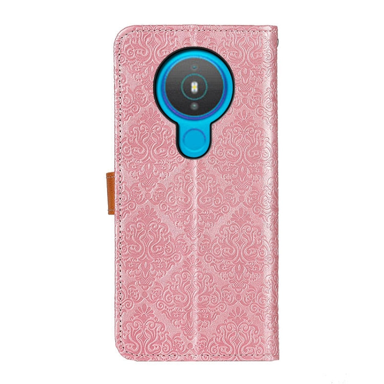 For Nokia 1.4 European Floral Embossed Horizontal Flip PU Leather Case with Holder & Card Slots & Wallet & Photo Frame
