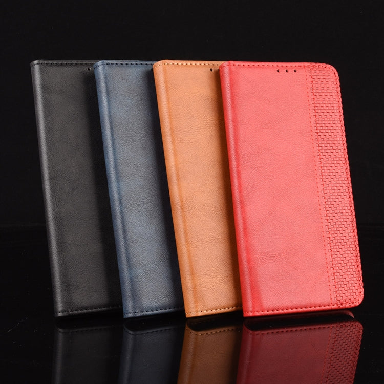 For Xiaomi Redmi Note 10 Pro/Note 10 Pro Max 4G Magnetic Buckle Retro Crazy Horse Texture Horizontal Flip Leather Case with Holder & Card Slots & Photo Frame
