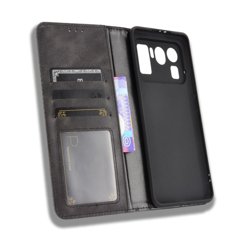 For Xiaomi Mi 11 Ultra Magnetic Buckle Retro Crazy Horse Texture Horizontal Flip Leather Case with Holder & Card Slots & Photo Frame