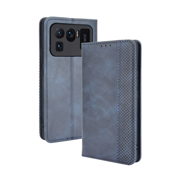 For Xiaomi Mi 11 Ultra Magnetic Buckle Retro Crazy Horse Texture Horizontal Flip Leather Case with Holder & Card Slots & Photo Frame