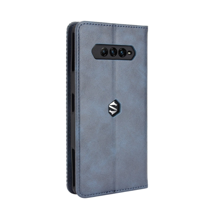 For Xiaomi Black Shark 4 / Black Shark 4 Pro Magnetic Buckle Retro Crazy Horse Texture Horizontal Flip Leather Case with Holder & Card Slots & Photo Frame
