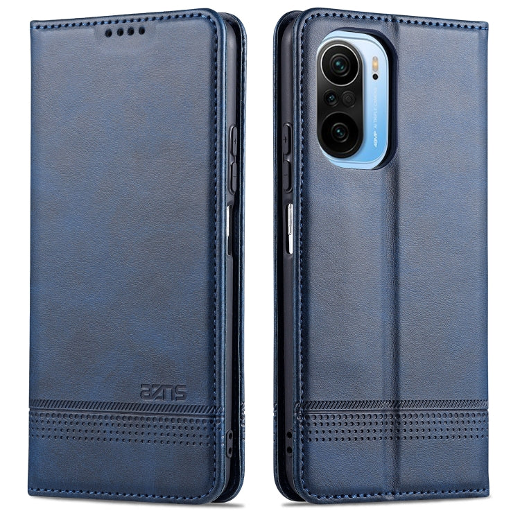 For Xiaomi Redmi K40 AZNS Magnetic Calf Texture Horizontal Flip Leather Case with Card Slots & Holder & Wallet