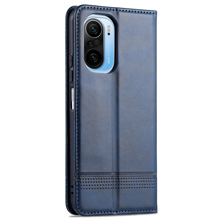For Xiaomi Redmi K40 AZNS Magnetic Calf Texture Horizontal Flip Leather Case with Card Slots & Holder & Wallet