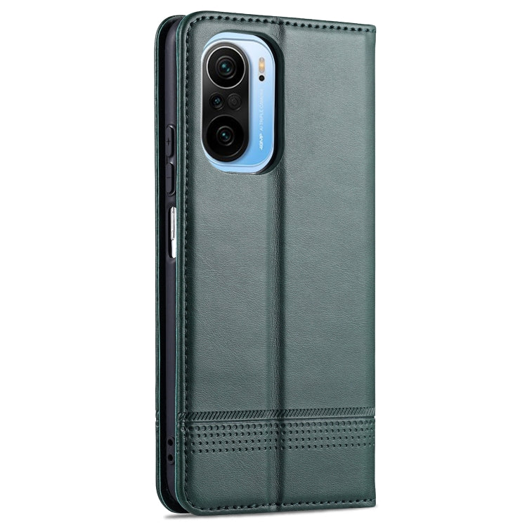 For Xiaomi Redmi K40 AZNS Magnetic Calf Texture Horizontal Flip Leather Case with Card Slots & Holder & Wallet
