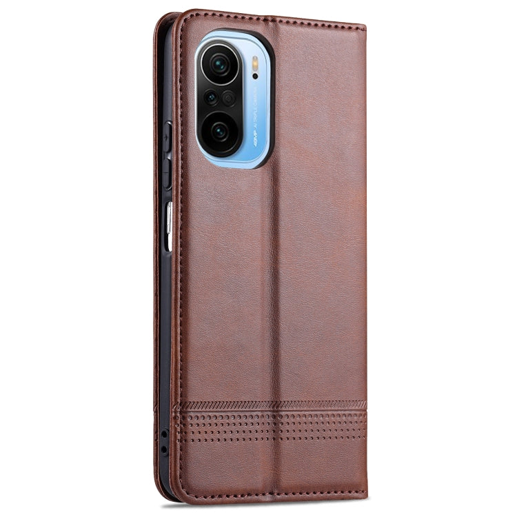 For Xiaomi Poco F3 AZNS Magnetic Calf Texture Horizontal Flip Leather Case with Card Slots & Holder & Wallet