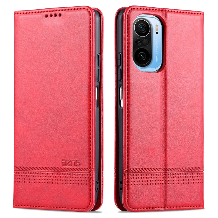 For Xiaomi Poco F3 AZNS Magnetic Calf Texture Horizontal Flip Leather Case with Card Slots & Holder & Wallet