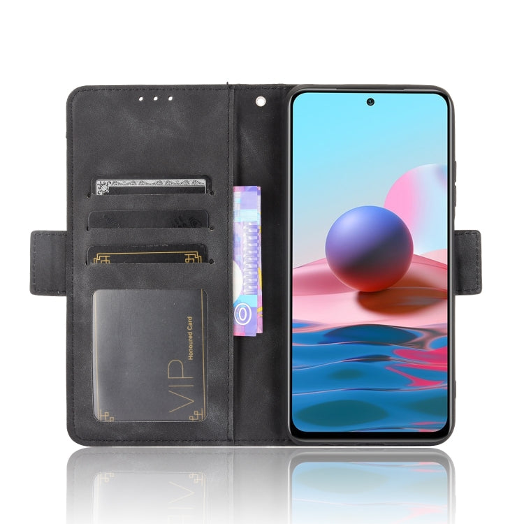 For Xiaomi Redmi Note 10 4G / Note 10S Skin Feel Calf Pattern Horizontal Flip Leather Case with Holder & Card Slots & Photo Frame