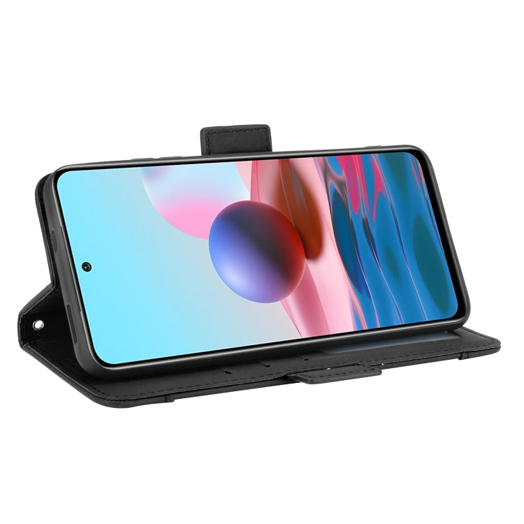 For Xiaomi Redmi Note 10 4G / Note 10S Skin Feel Calf Pattern Horizontal Flip Leather Case with Holder & Card Slots & Photo Frame