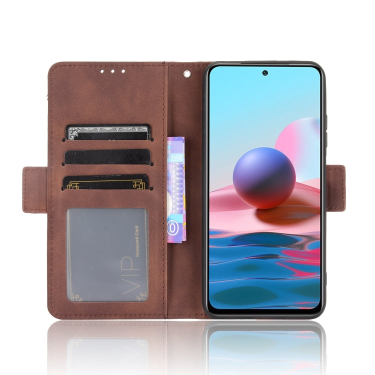 For Xiaomi Redmi Note 10 4G / Note 10S Skin Feel Calf Pattern Horizontal Flip Leather Case with Holder & Card Slots & Photo Frame