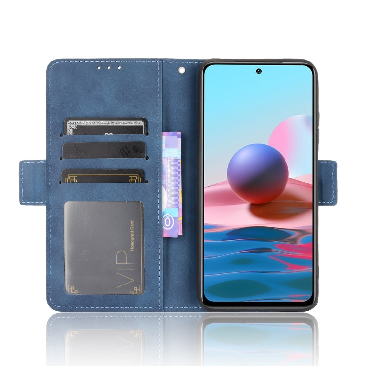 For Xiaomi Redmi Note 10 4G / Note 10S Skin Feel Calf Pattern Horizontal Flip Leather Case with Holder & Card Slots & Photo Frame