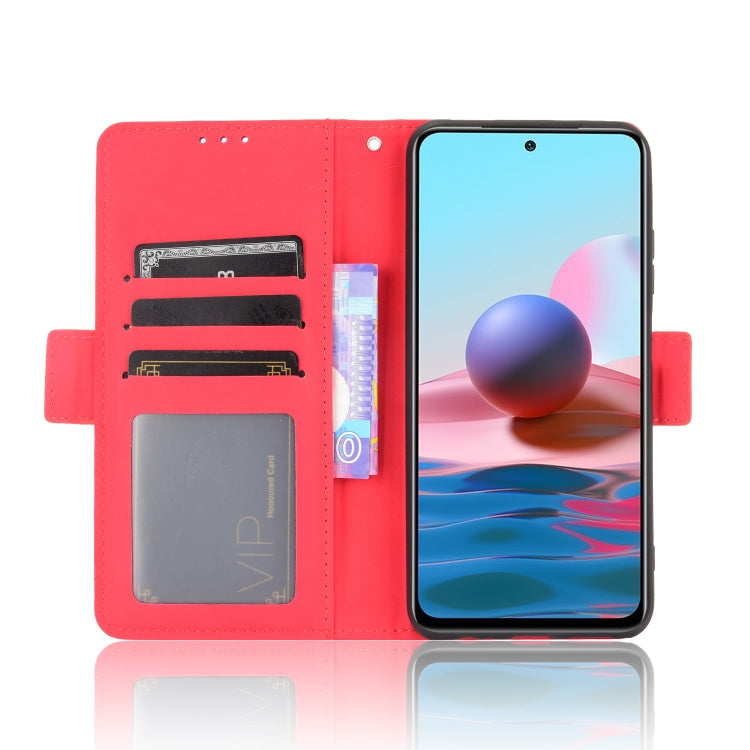 For Xiaomi Redmi Note 10 4G / Note 10S Skin Feel Calf Pattern Horizontal Flip Leather Case with Holder & Card Slots & Photo Frame