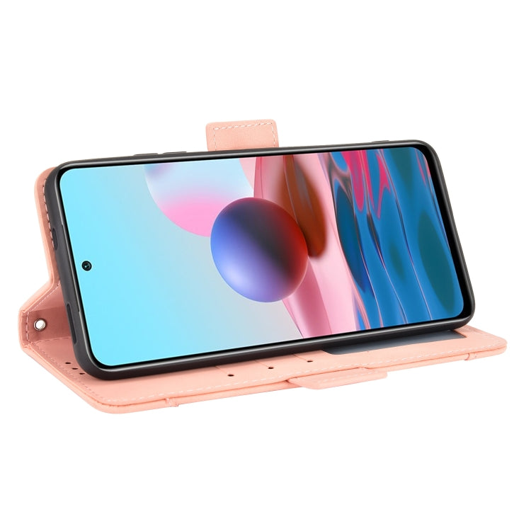 For Xiaomi Redmi Note 10 4G / Note 10S Skin Feel Calf Pattern Horizontal Flip Leather Case with Holder & Card Slots & Photo Frame