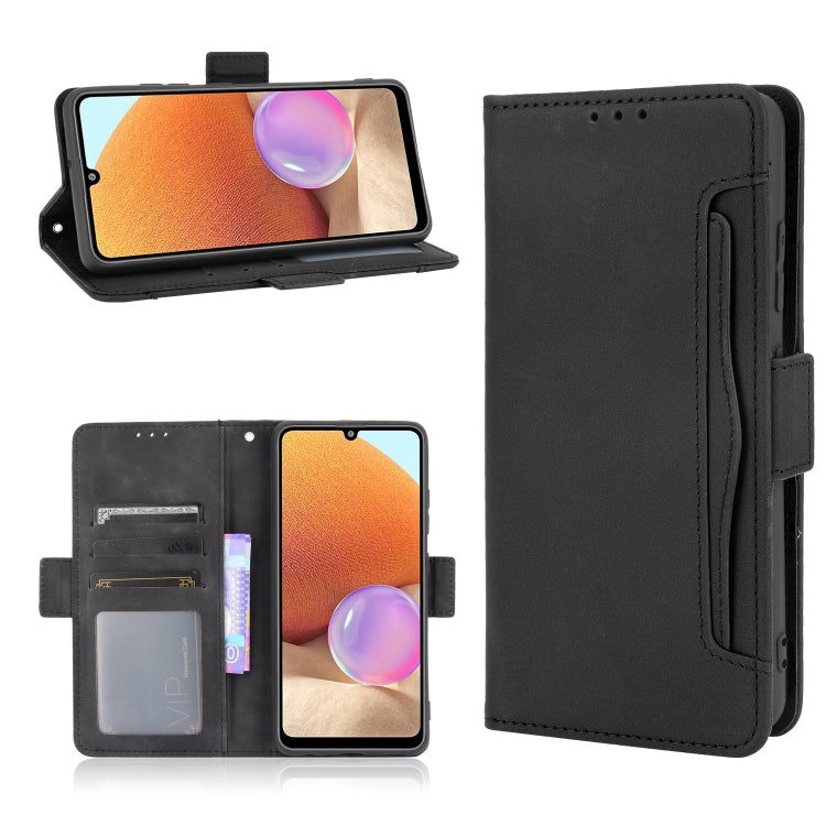 For Samsung Galaxy A32 4G Skin Feel Calf Pattern Horizontal Flip Leather Case with Holder & Card Slots & Photo Frame