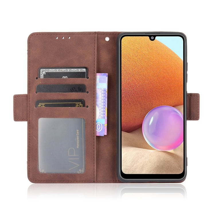 For Samsung Galaxy A32 4G Skin Feel Calf Pattern Horizontal Flip Leather Case with Holder & Card Slots & Photo Frame