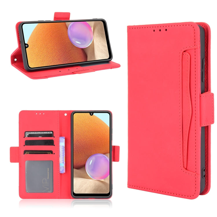 For Samsung Galaxy A32 4G Skin Feel Calf Pattern Horizontal Flip Leather Case with Holder & Card Slots & Photo Frame