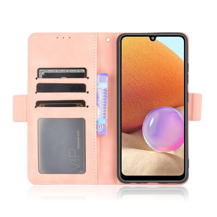 For Samsung Galaxy A32 4G Skin Feel Calf Pattern Horizontal Flip Leather Case with Holder & Card Slots & Photo Frame