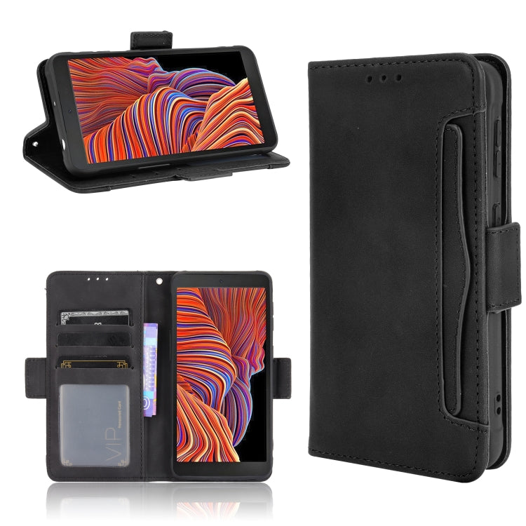 For Samsung Galaxy Xcover 5 Skin Feel Calf Pattern Horizontal Flip Leather Case with Holder & Card Slots & Photo Frame