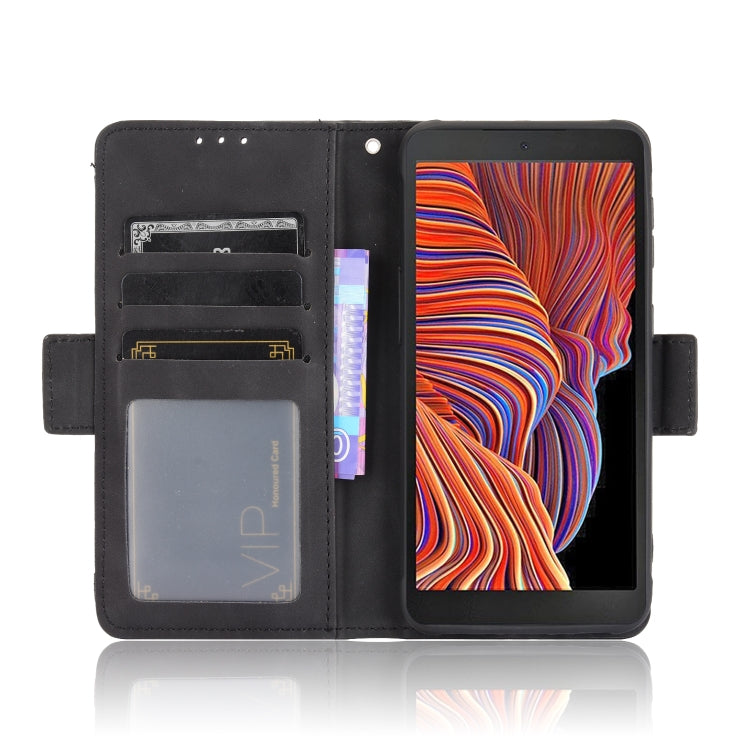 For Samsung Galaxy Xcover 5 Skin Feel Calf Pattern Horizontal Flip Leather Case with Holder & Card Slots & Photo Frame