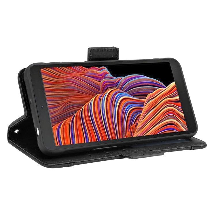 For Samsung Galaxy Xcover 5 Skin Feel Calf Pattern Horizontal Flip Leather Case with Holder & Card Slots & Photo Frame