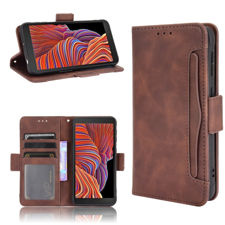 For Samsung Galaxy Xcover 5 Skin Feel Calf Pattern Horizontal Flip Leather Case with Holder & Card Slots & Photo Frame