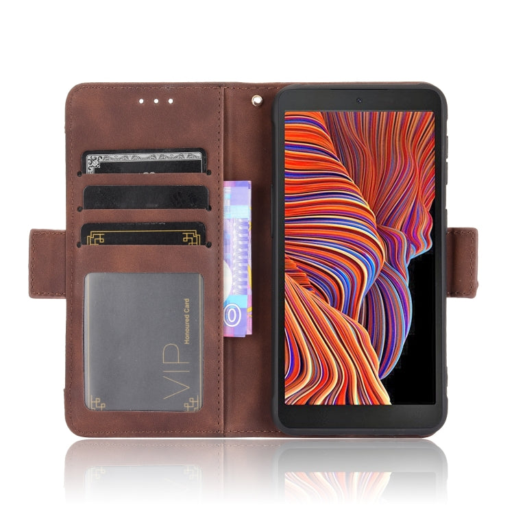 For Samsung Galaxy Xcover 5 Skin Feel Calf Pattern Horizontal Flip Leather Case with Holder & Card Slots & Photo Frame