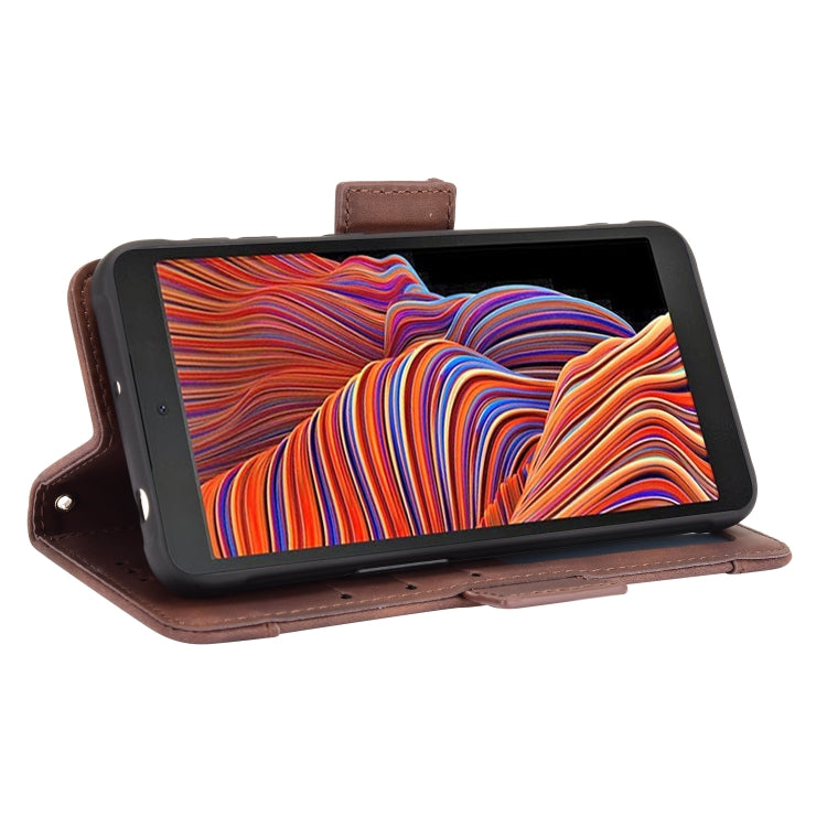 For Samsung Galaxy Xcover 5 Skin Feel Calf Pattern Horizontal Flip Leather Case with Holder & Card Slots & Photo Frame