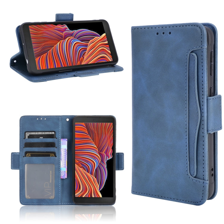 For Samsung Galaxy Xcover 5 Skin Feel Calf Pattern Horizontal Flip Leather Case with Holder & Card Slots & Photo Frame