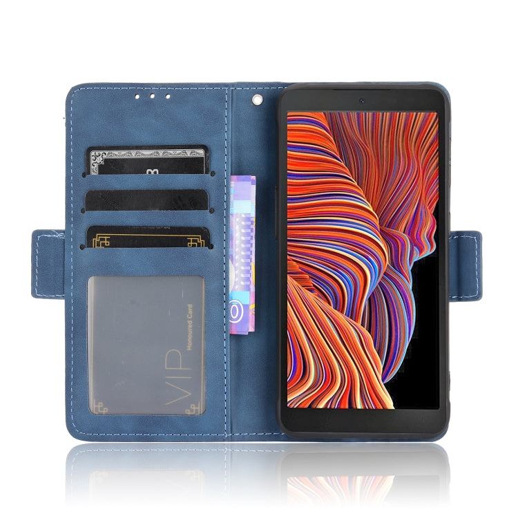 For Samsung Galaxy Xcover 5 Skin Feel Calf Pattern Horizontal Flip Leather Case with Holder & Card Slots & Photo Frame