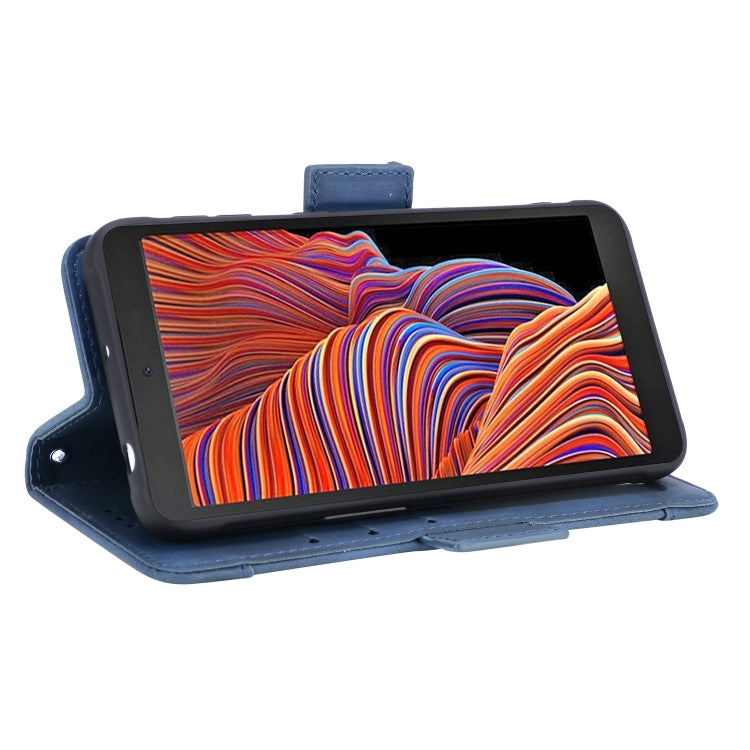 For Samsung Galaxy Xcover 5 Skin Feel Calf Pattern Horizontal Flip Leather Case with Holder & Card Slots & Photo Frame