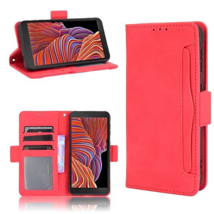 For Samsung Galaxy Xcover 5 Skin Feel Calf Pattern Horizontal Flip Leather Case with Holder & Card Slots & Photo Frame