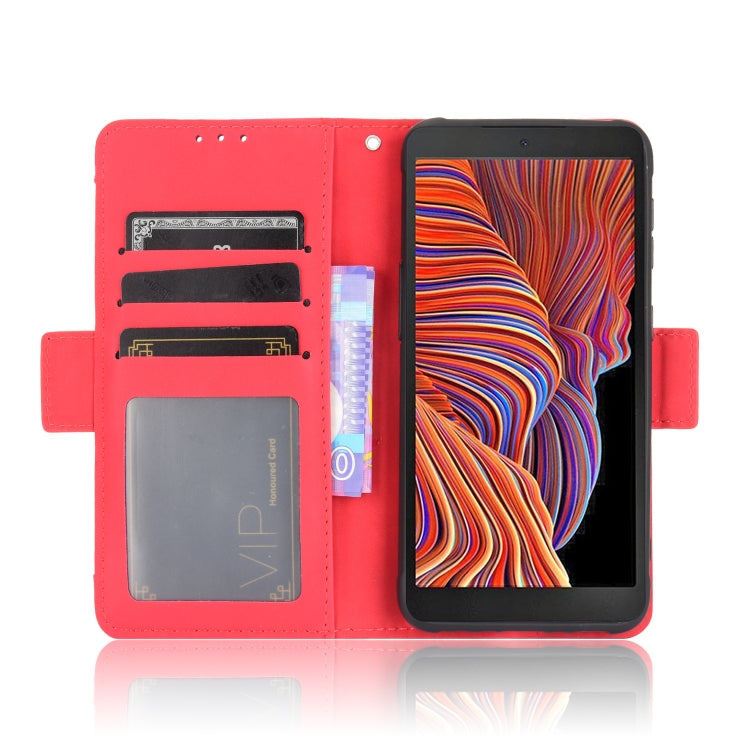 For Samsung Galaxy Xcover 5 Skin Feel Calf Pattern Horizontal Flip Leather Case with Holder & Card Slots & Photo Frame