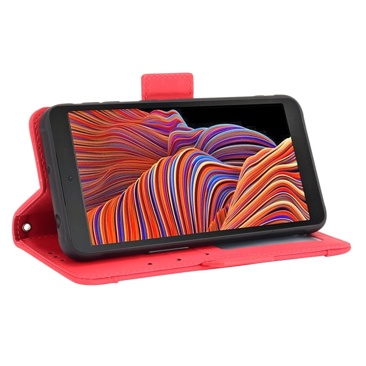For Samsung Galaxy Xcover 5 Skin Feel Calf Pattern Horizontal Flip Leather Case with Holder & Card Slots & Photo Frame