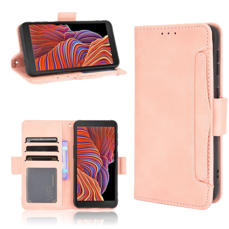 For Samsung Galaxy Xcover 5 Skin Feel Calf Pattern Horizontal Flip Leather Case with Holder & Card Slots & Photo Frame