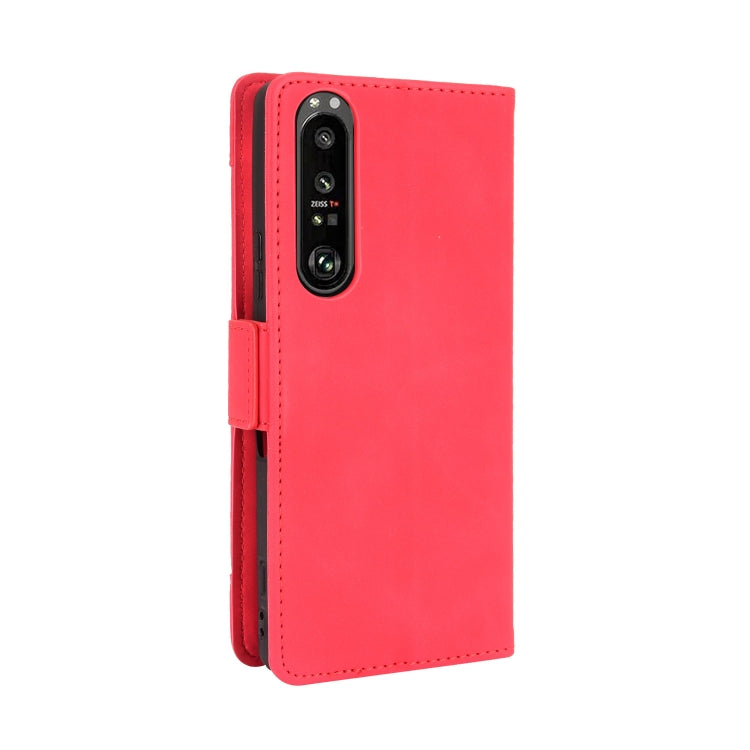 For Sony Xperia 1 III Skin Feel Calf Pattern Horizontal Flip Leather Case with Holder & Card Slots & Photo Frame