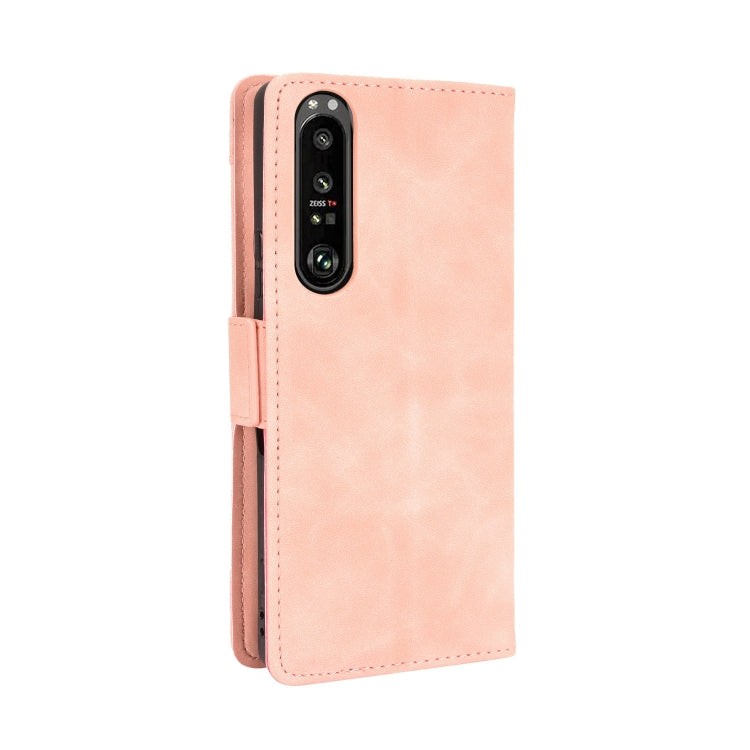For Sony Xperia 1 III Skin Feel Calf Pattern Horizontal Flip Leather Case with Holder & Card Slots & Photo Frame