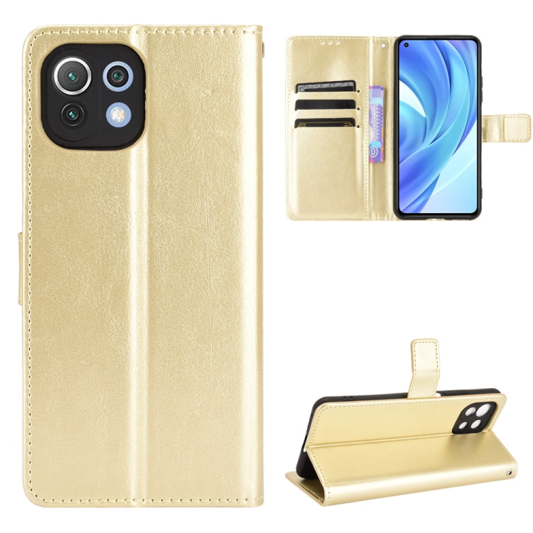 For Xiaomi Mi 11 Lite 4G Retro Crazy Horse Texture Horizontal Flip Leather Case with Holder & Card Slots & Photo Frame