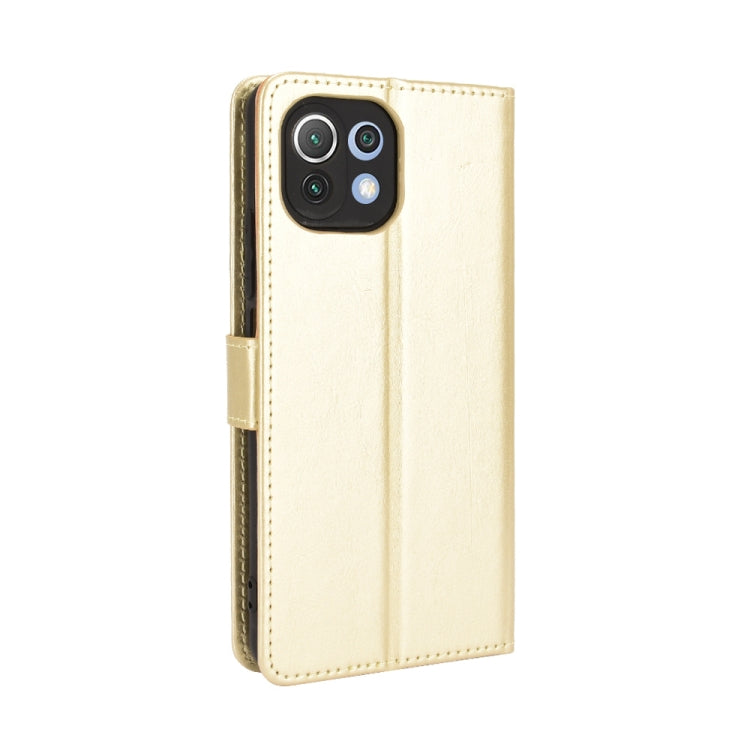 For Xiaomi Mi 11 Lite 4G Retro Crazy Horse Texture Horizontal Flip Leather Case with Holder & Card Slots & Photo Frame