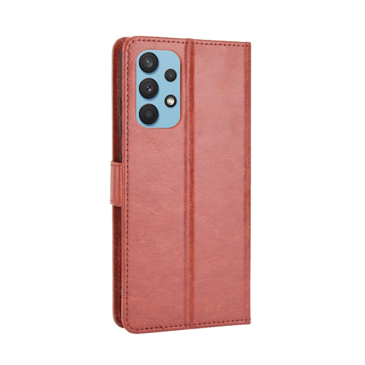 For Samsung Galaxy A32 4G(EU Version) Retro Crazy Horse Texture Horizontal Flip Leather Case with Holder & Card Slots & Photo Frame
