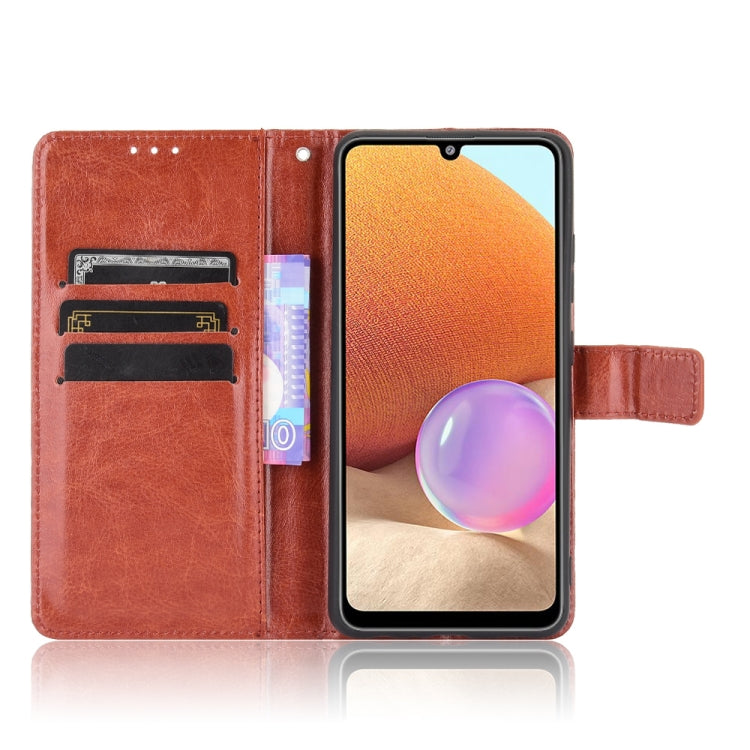 For Samsung Galaxy A32 4G(EU Version) Retro Crazy Horse Texture Horizontal Flip Leather Case with Holder & Card Slots & Photo Frame