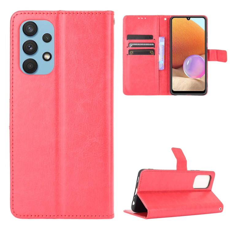 For Samsung Galaxy A32 4G(EU Version) Retro Crazy Horse Texture Horizontal Flip Leather Case with Holder & Card Slots & Photo Frame
