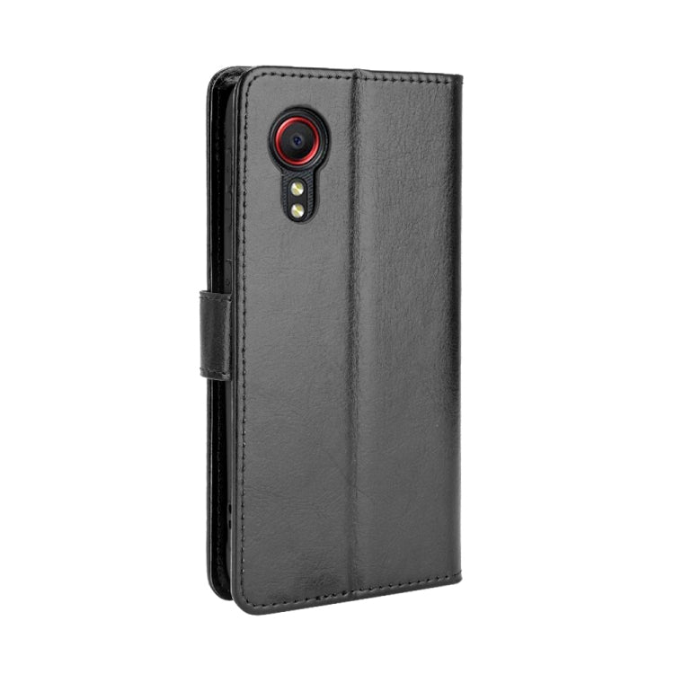 For Samsung Galaxy Xcover 5 Retro Crazy Horse Texture Horizontal Flip Leather Case with Holder & Card Slots & Photo Frame