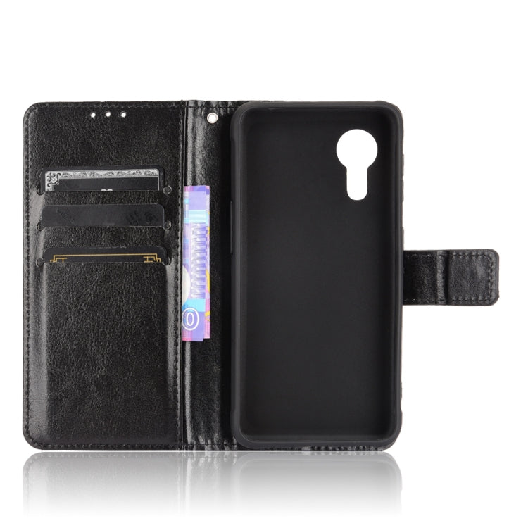 For Samsung Galaxy Xcover 5 Retro Crazy Horse Texture Horizontal Flip Leather Case with Holder & Card Slots & Photo Frame
