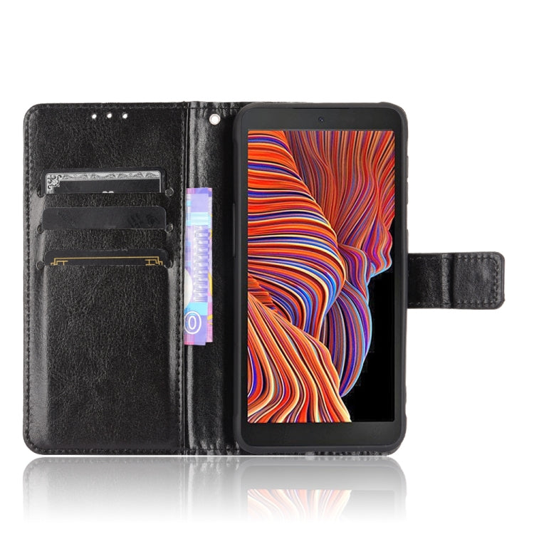 For Samsung Galaxy Xcover 5 Retro Crazy Horse Texture Horizontal Flip Leather Case with Holder & Card Slots & Photo Frame