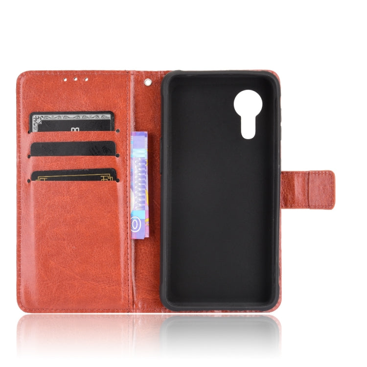 For Samsung Galaxy Xcover 5 Retro Crazy Horse Texture Horizontal Flip Leather Case with Holder & Card Slots & Photo Frame