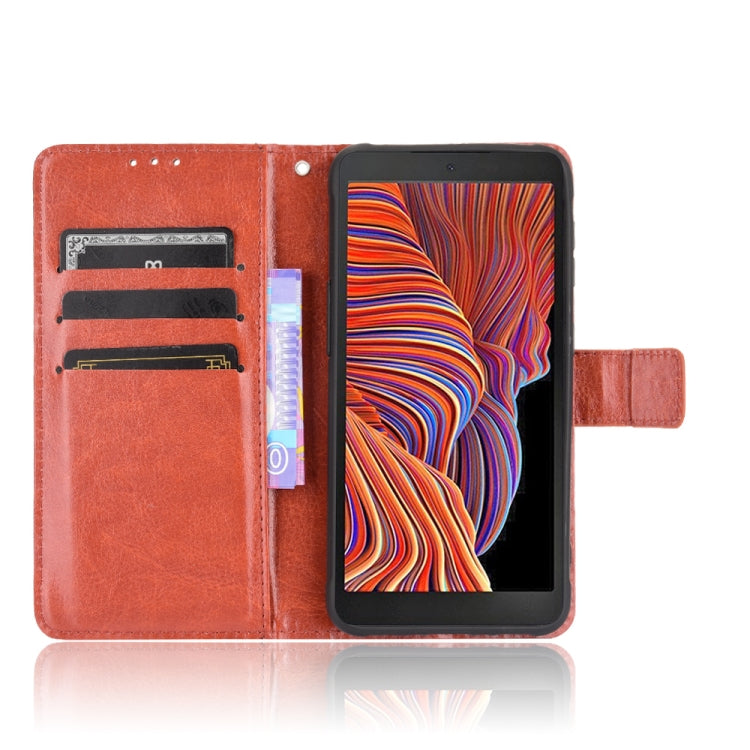 For Samsung Galaxy Xcover 5 Retro Crazy Horse Texture Horizontal Flip Leather Case with Holder & Card Slots & Photo Frame