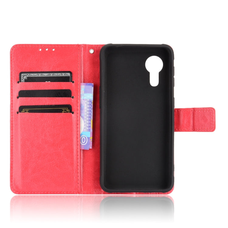 For Samsung Galaxy Xcover 5 Retro Crazy Horse Texture Horizontal Flip Leather Case with Holder & Card Slots & Photo Frame