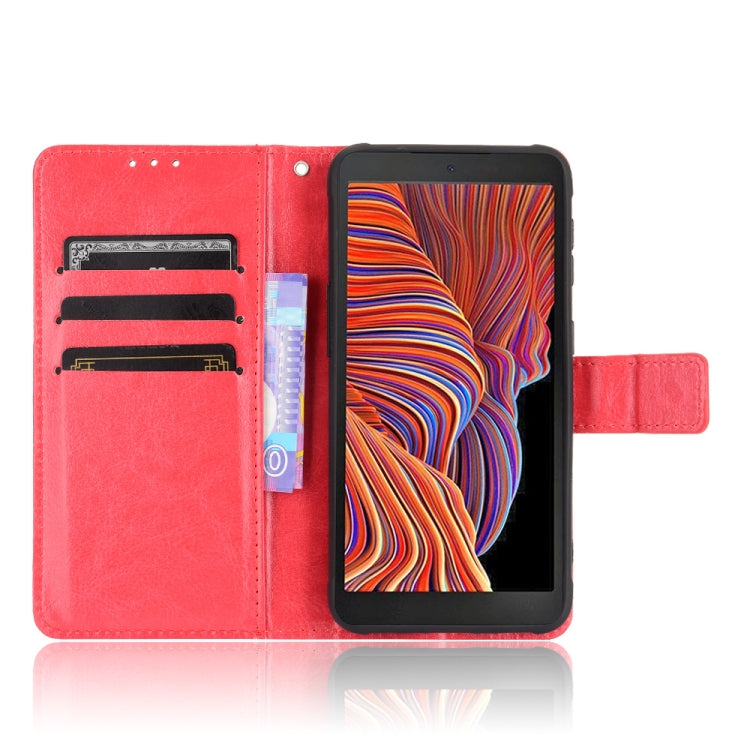 For Samsung Galaxy Xcover 5 Retro Crazy Horse Texture Horizontal Flip Leather Case with Holder & Card Slots & Photo Frame