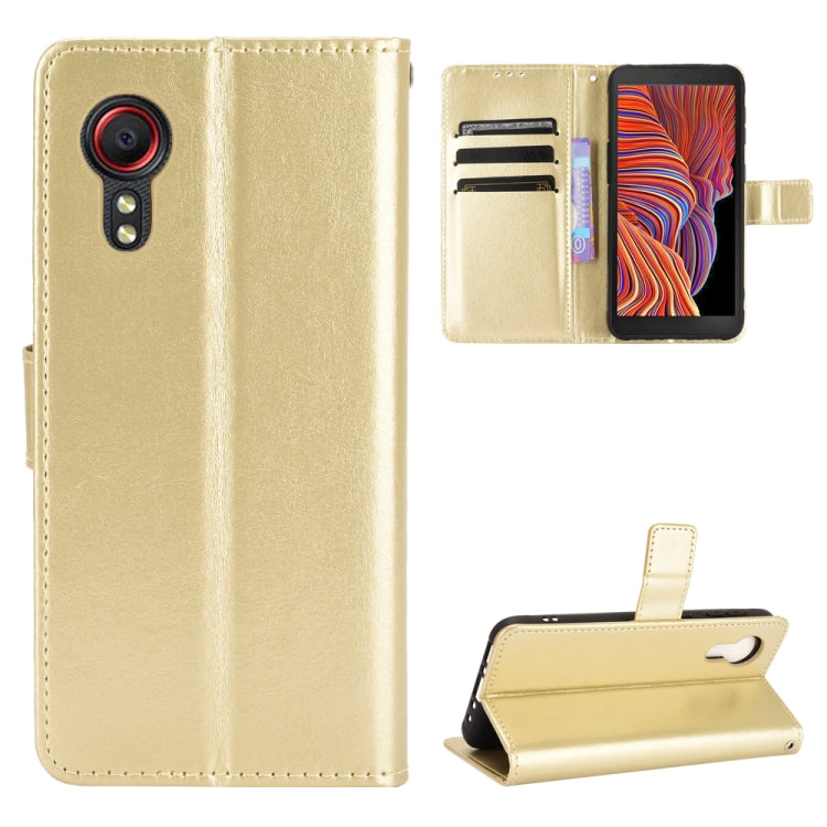 For Samsung Galaxy Xcover 5 Retro Crazy Horse Texture Horizontal Flip Leather Case with Holder & Card Slots & Photo Frame
