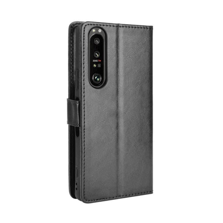 For Sony Xperia 1 III Retro Crazy Horse Texture Horizontal Flip Leather Case with Holder & Card Slots & Photo Frame